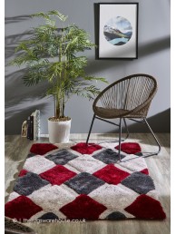 Geo Dimensions Red Rug - Thumbnail - 2