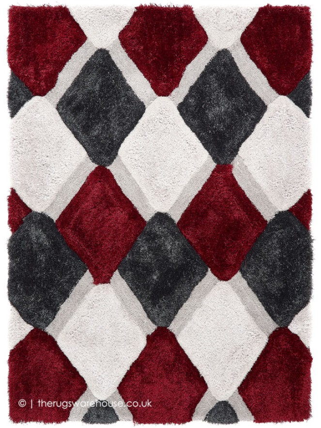 Geo Dimensions Red Rug - 5