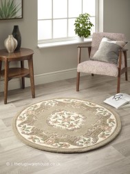 Shensi Beige Circle Rug - Thumbnail - 2