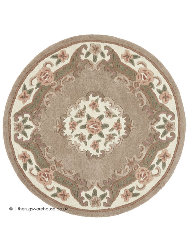 Shensi Beige Circle Rug - 5