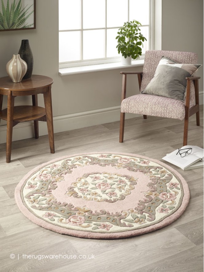 Shensi Pink Circle Rug - 2