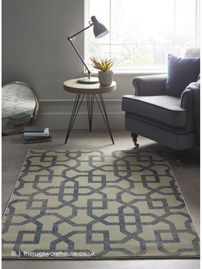 Avanti Ivory Blue Rug - 2