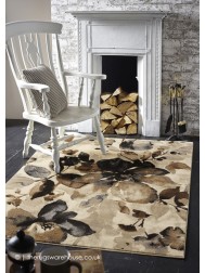 Watercolour Floral Beige Rug - Thumbnail - 2