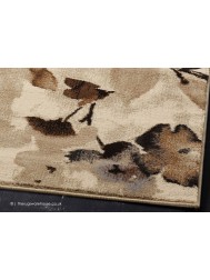 Watercolour Floral Beige Rug - Thumbnail - 3