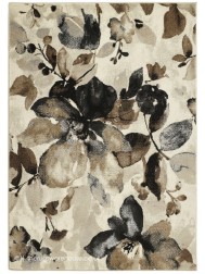 Watercolour Floral Beige Rug - Thumbnail - 5