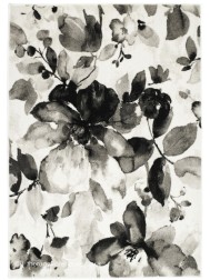 Watercolour Floral Grey Rug - Thumbnail - 5