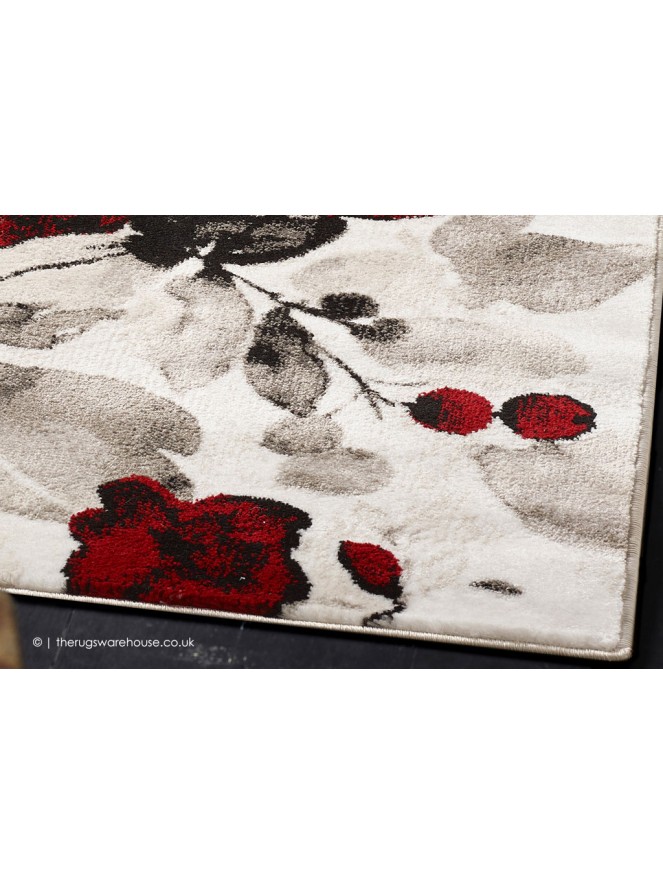 Watercolour Floral Red Rug - 3
