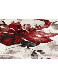 Watercolour Floral Red Rug - Thumbnail - 4