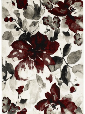 Watercolour Floral Red