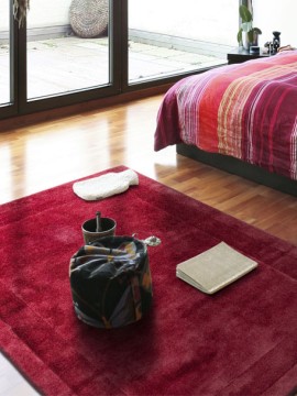 Monza Brown Plain Wool Large Rug | The Rugs Warehouse