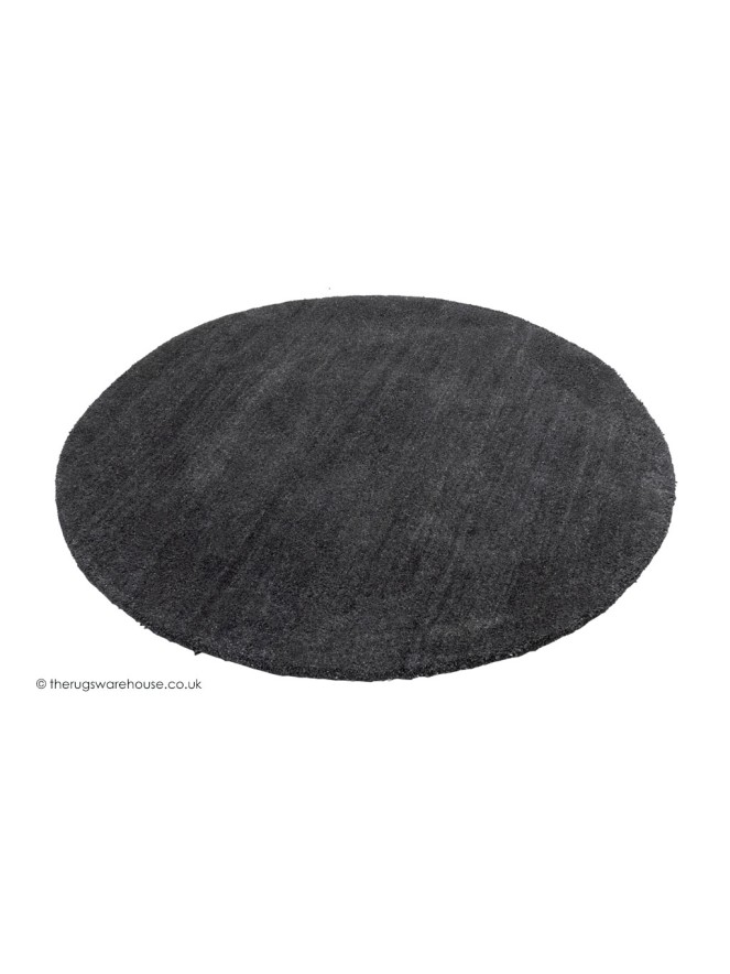 Basalt Charcoal Circle Rug - 7