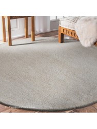 Serafin Beige Circle Rug - Thumbnail - 2