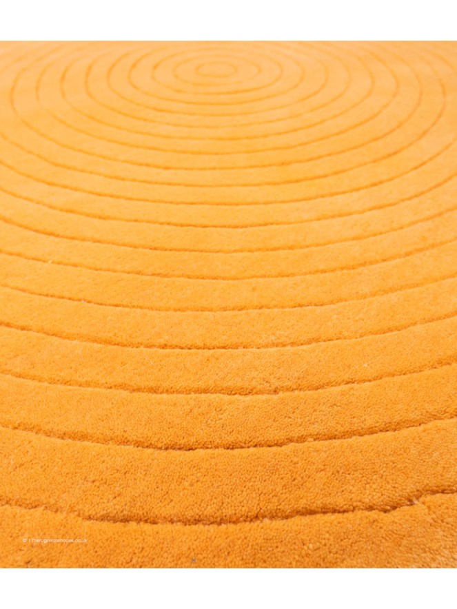 Harrare Orange Circle Rug - 5