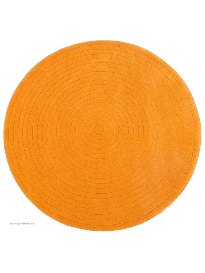 Harrare Orange Circle Rug - 8