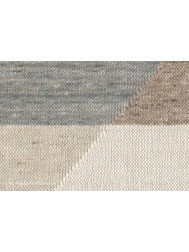 Edgy Cream Teal Rug - Thumbnail - 5