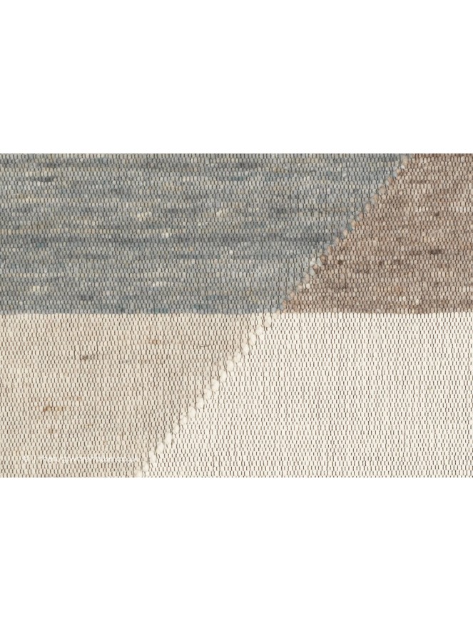 Edgy Cream Teal Rug - 5