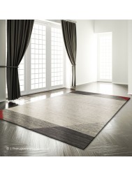 Edgy Grey Red Rug - Thumbnail - 2