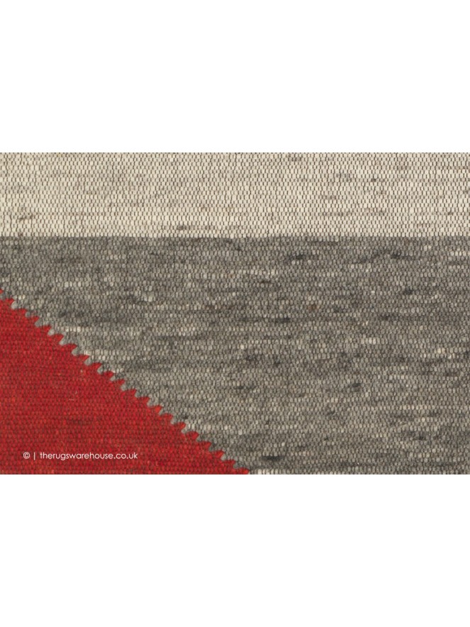 Edgy Grey Red Rug - 4