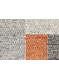 Tiko Blocks Grey Orange Rug - Thumbnail - 4