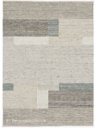 Tiko Blocks Ivory Teal Rug - Thumbnail - 5