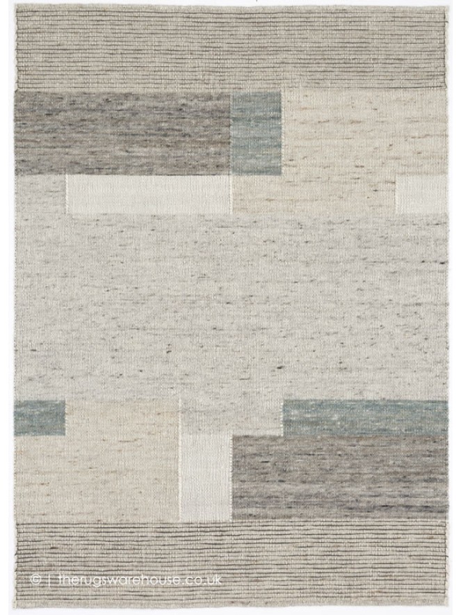 Tiko Blocks Ivory Teal Rug - 5