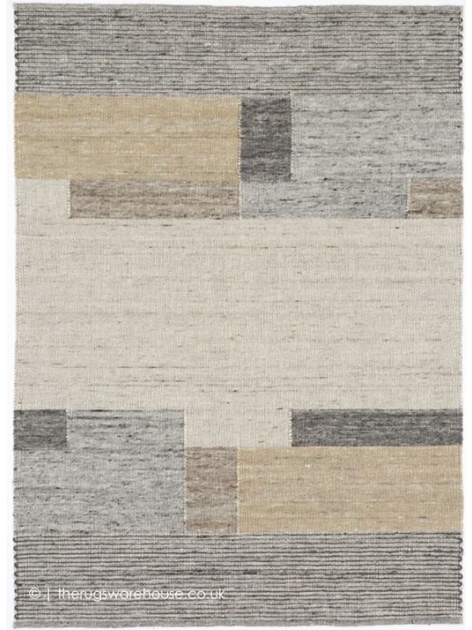 Tiko Blocks Grey Beige Rug - 6