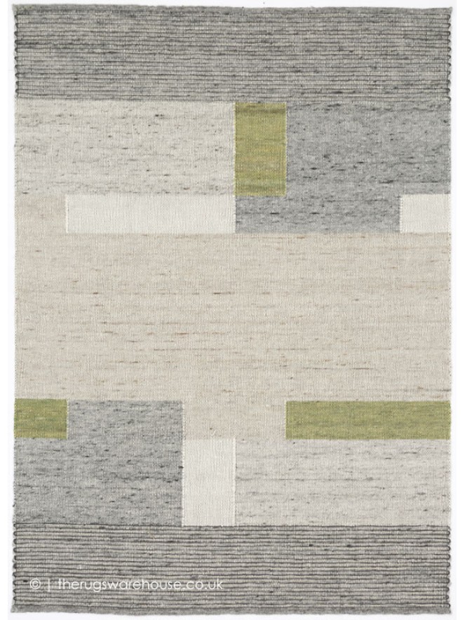 Tiko Blocks Grey Green Rug - 6