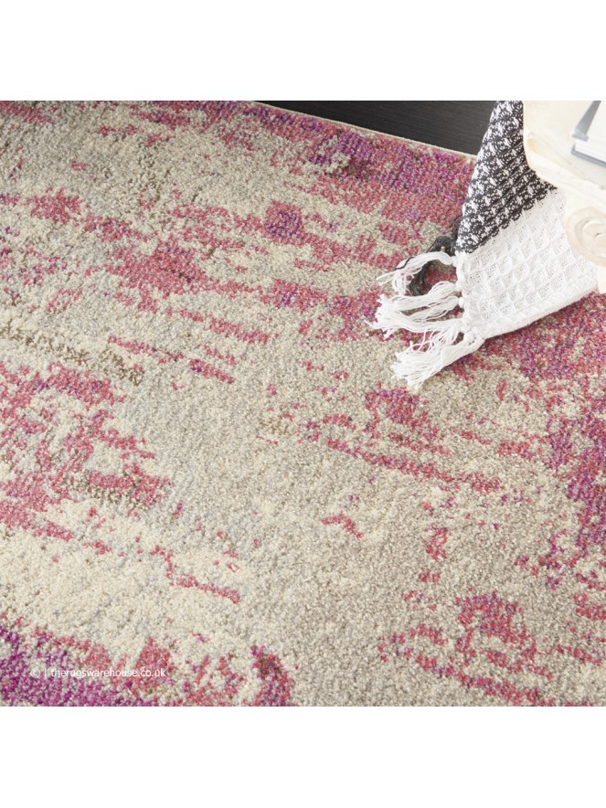 Celestial Ivory Pink Rug - 4