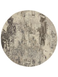 Celestial Ivory Grey Circle Rug - Thumbnail - 5