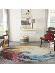 Celestial Waves Circle Rug - Thumbnail - 2