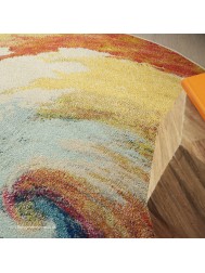 Celestial Waves Circle Rug - Thumbnail - 4