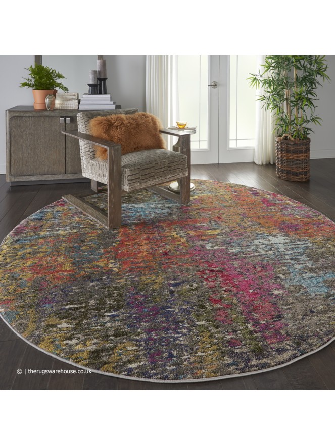 Celestial Sunset Circle Rug - 2