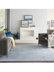 Venosa Blue Ivory Rug - Thumbnail - 7