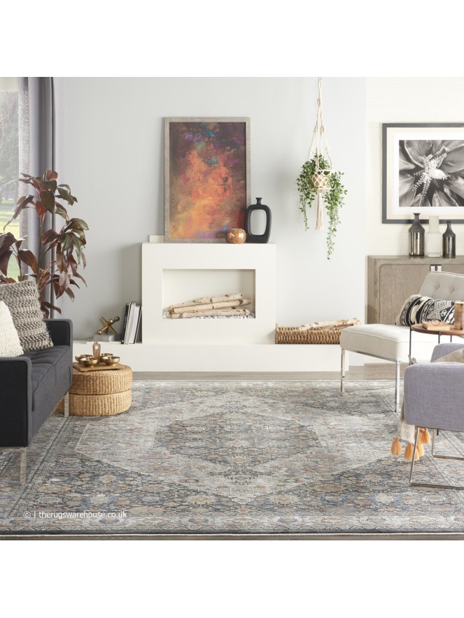 Starry Nights Grey Blue Rug - 7