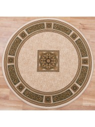 Piero Ivory Green Circle Rug - Thumbnail - 7