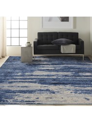 Riverflow Blue Grey Rug - Thumbnail - 2