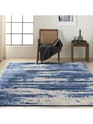 Riverflow Blue Grey Rug - Thumbnail - 3