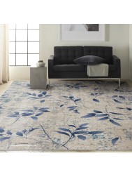 Riverflow Beige Navy Rug - Thumbnail - 2