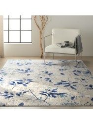 Riverflow Beige Navy Rug - Thumbnail - 3