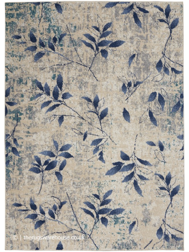 Riverflow Beige Navy Rug - 6