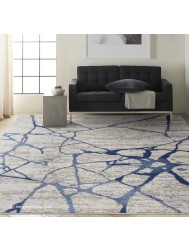 Riverflow Ivory Blue Rug - Thumbnail - 3