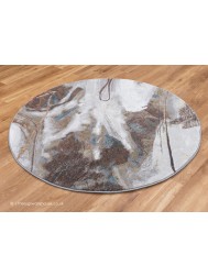 Roxen Brown Circle Rug - Thumbnail - 2