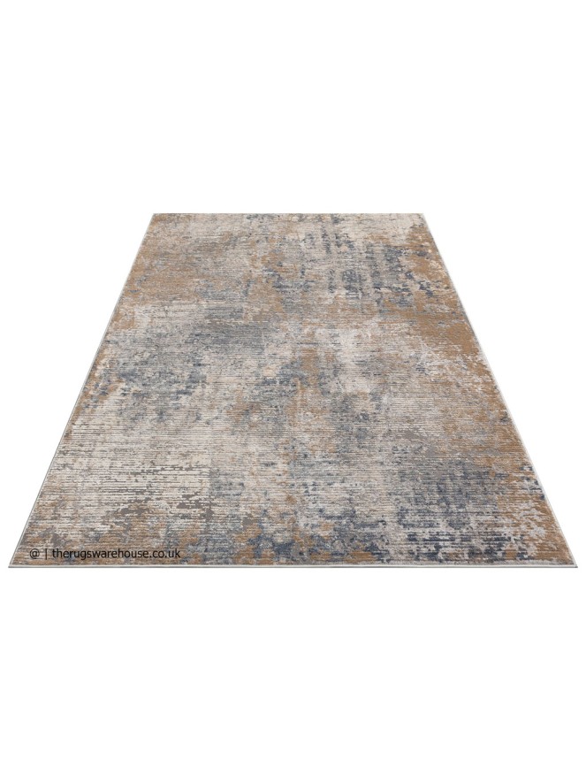 Luzon Abstract Blue Taupe Rug - 6
