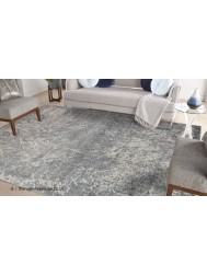 Luzon Abstract Blue Ivory Rug - Thumbnail - 2