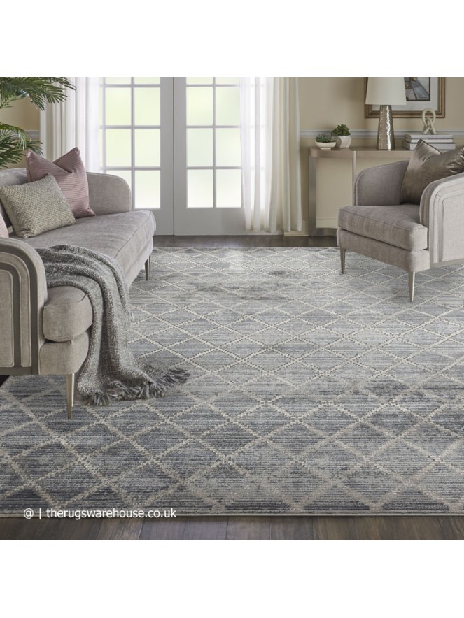 Luzon Geo Blue Rug - 2