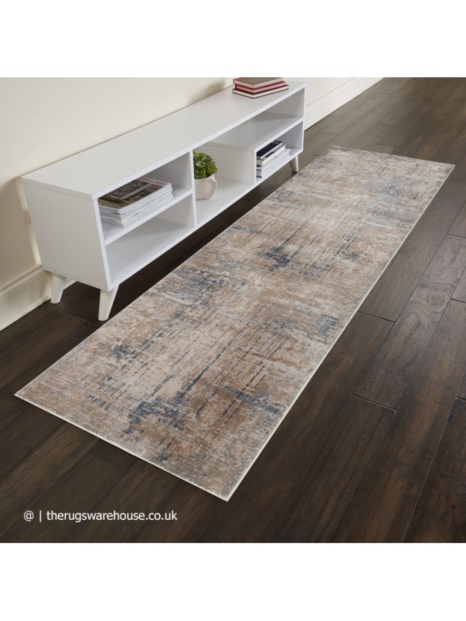 Luzon Distressed Taupe Mix Runner - 2