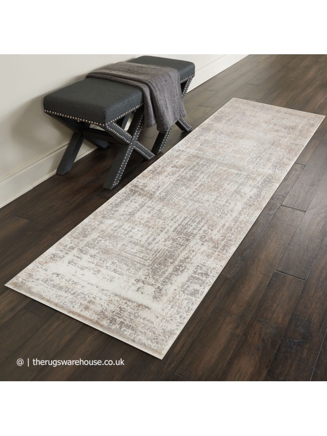 Luzon Distressed Ivory Grey Runner - 2