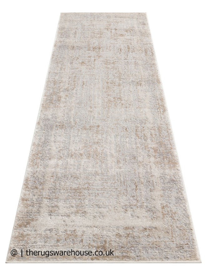 Luzon Distressed Ivory Grey Runner - 6