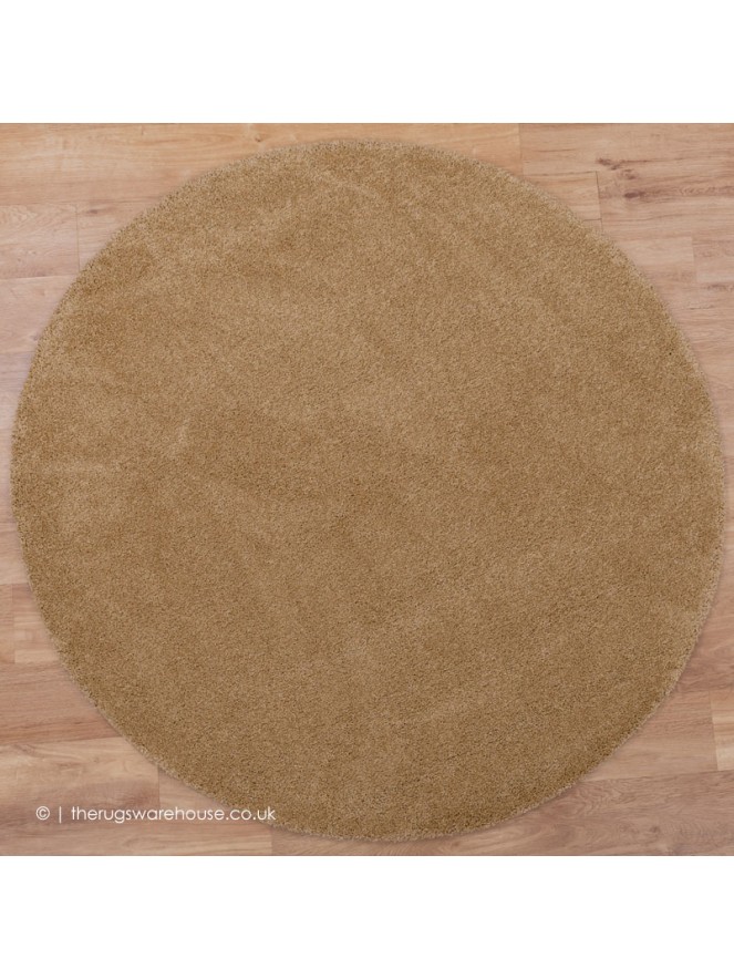 Mehari Golden Brown Circle Rug - 7