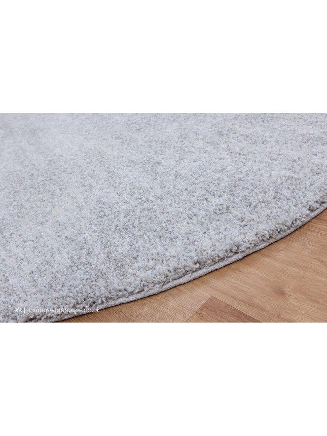 Mehari White Grey Mix Circle Rug - 3